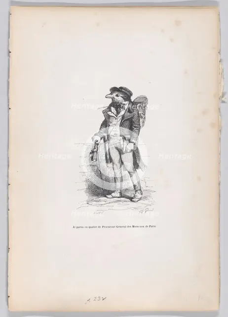 I left as the Attorney-General of Moinraux in Paris from Scenes from the Private an..., ca. 1837-47. Creator: Joseph Hippolyte Jules Caque.