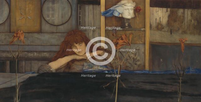 I lock my door upon myself, 1891. Creator: Khnopff, Fernand (1858-1921).