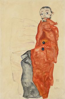 I Love Antitheses. Self-portrait, 1912. Creator: Schiele, Egon (1890-1918)