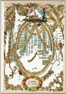 I Love Thee Dearly (Valentine), 1855/59. Creator: Unknown