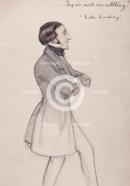 "'I'm in on everything!' Calle Lamberg". (c1850s). Creator: Fritz von Dardel.