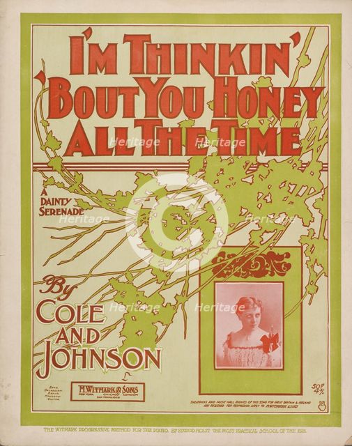 'I'm thinkin' 'bout you honey, all the time', 1901. Creator: Unknown.