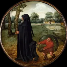 I Mourn because the World is so Untrustworthy , End of 16th cen. Creator: Brueghel, Pieter, the Younger (1564-1638)