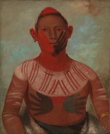 I-o-wáy, One of Black Hawk's Principal Warriors, 1832. Creator: George Catlin