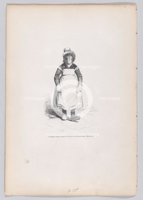 I ordinarily opened the ball with the prettiest villager from Scenes from the Priva..., ca. 1837-47. Creator: Joseph Hippolyte Jules Caque.