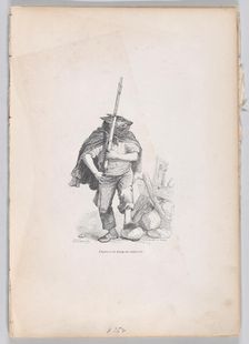 I saw a wolf standing guard from Scenes from the Private and Public Life of Animals..., ca. 1837-47. Creator: Andrew Best Leloir