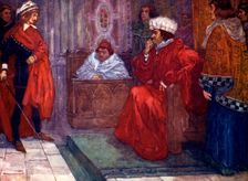 ...I send you to prison, said Judge Gascoigne 14th century, (1905). Artist: A S Forrest