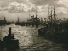 Im Hamburger Hafen - (In Hamburg Harbour) 1931. Artist: Kurt Hielscher