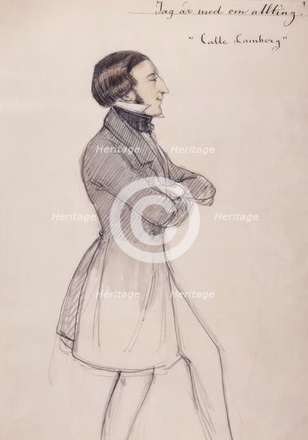 "'I'm in on everything!' Calle Lamberg". (c1850s). Creator: Fritz von Dardel.
