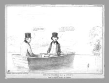 Im:Patience in a Punt. or Otium Cum dignitate - Versus - the Coronation 1838. Creator: John Doyle
