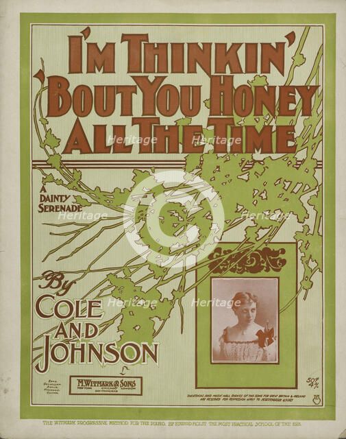 'I'm thinkin' 'bout you honey, all the time', 1901. Creator: Unknown.