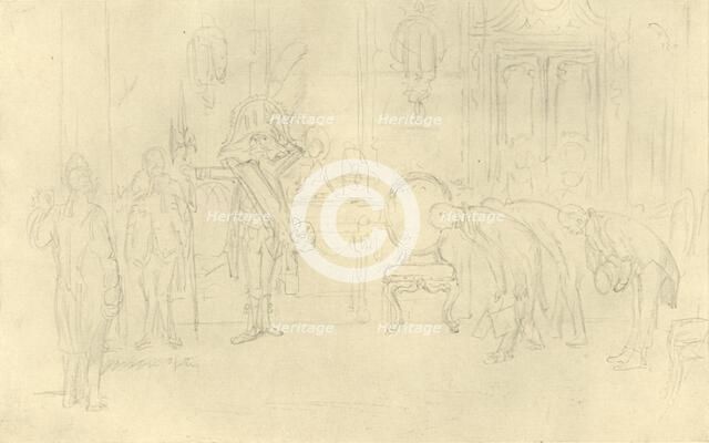 'Im Vorzimmer seiner Hoheit', mid-late 19th century, (c1924).  Creator: Carl Spitzweg.