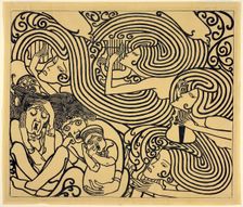 Image Design for a Poster, Wagenaar's Cantata The Shipwreck 1899. Creator: Jan Toorop