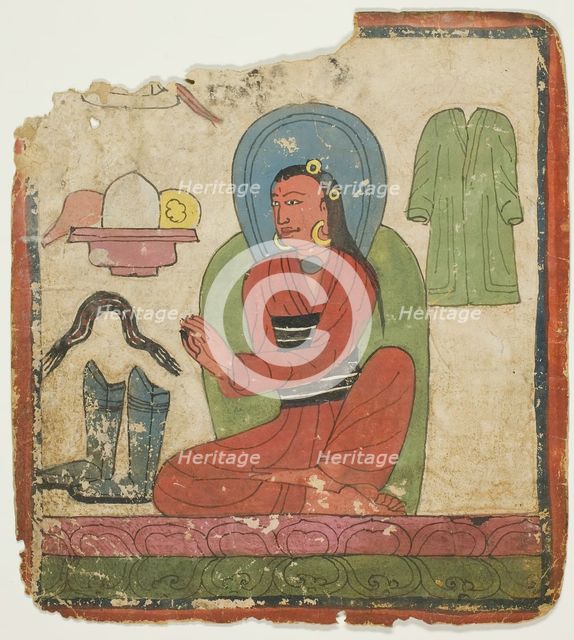 Image from a Set of Initiation Cards (Tsakali), 14th/15th century. Creator: Unknown.