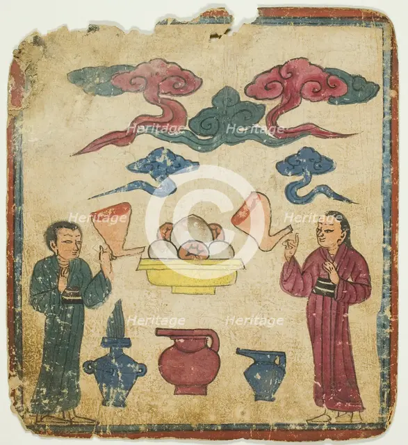 Image from a Set of Initiation Cards (Tsakali), 14th/15th century. Creator: Unknown.