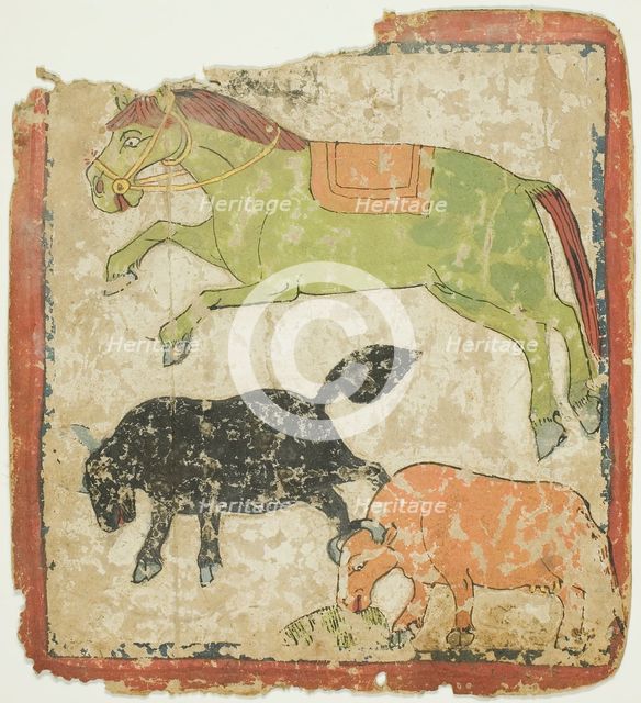 Image from a Set of Initiation Cards (Tsakali), 14th/15th century. Creator: Unknown.