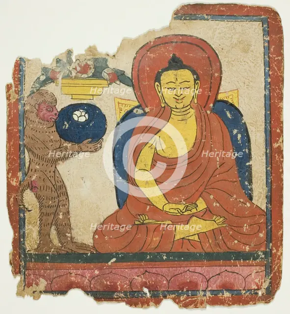 Image from a Set of Initiation Cards (Tsakali), 14th/15th century. Creator: Unknown.