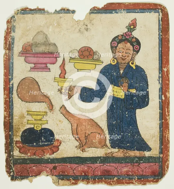 Image from a Set of Initiation Cards (Tsakali), 14th/15th century. Creator: Unknown.