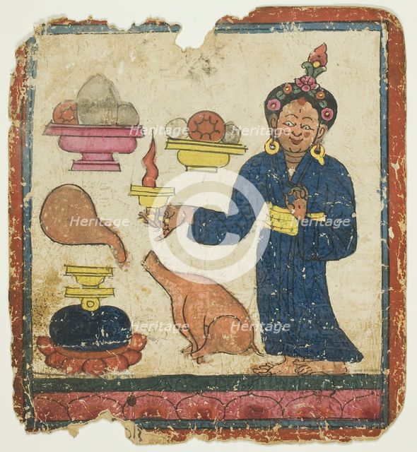 Image from a Set of Initiation Cards (Tsakali), 14th/15th century. Creator: Unknown.