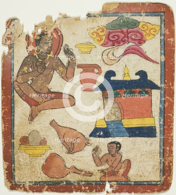 Image from a Set of Initiation Cards (Tsakali), 14th/15th century. Creator: Unknown.
