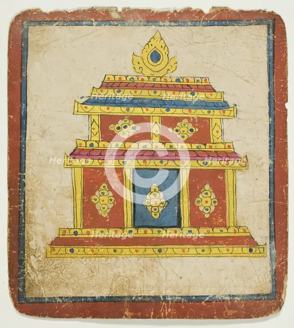Image from a Set of Initiation Cards (Tsakali), 14th/15th century. Creator: Unknown.