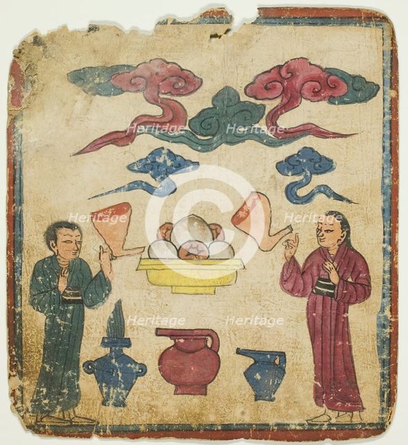 Image from a Set of Initiation Cards (Tsakali), 14th/15th century. Creator: Unknown.