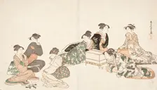Image from album of poetry Haru no iro (image 2 of 3), c1794. Creator: Kubo Shunman