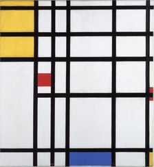 Image II 1936-43 with yellow, red and blue, 1936-1943. Creator: Mondrian, Piet (1872-1944)