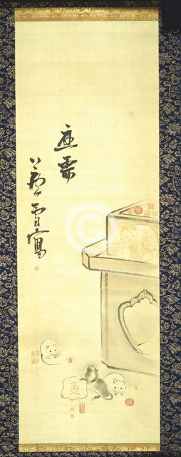 Image of Daikoku and the Artist's Seals, Japan, 1754-1799. Creator: Nagasawa Rosetsu.
