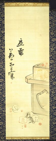 Image of Daikoku and the Artist's Seals, Japan, 1754-1799. Creator: Nagasawa Rosetsu