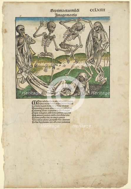 Image of Death (Imago Mortis), from the Nuremberg Chronicle, c. 1493. Creator: Michael Wolgemut.