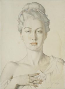 Imaginary Portrait of Cécile de Volanges in Choderlos de Laclos's Liaisons dangereuses 1934. Artist: Konstantin Somov