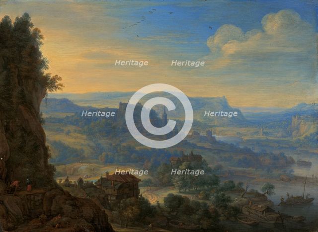 Imaginary River Landscape, 1670. Creator: Herman Saftleven the Younger.