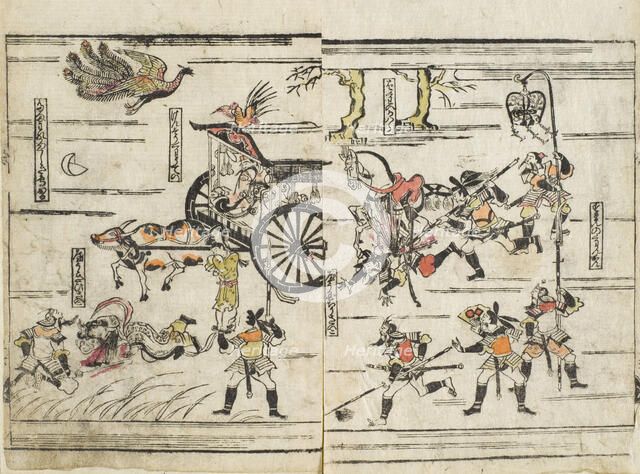 Imaginary Tale showing Battle Scene with Slain Princess, Mid-17th century. Creator: Unknown.