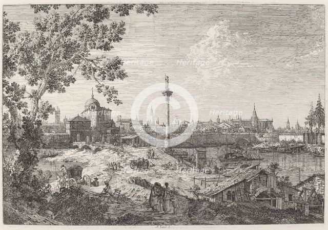 Imaginary View of Padua, c. 1735/1746. Creator: Canaletto.