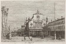 Imaginary View of S. Giacomo di Rialto [upper right], c. 1735/1746. Creator: Canaletto