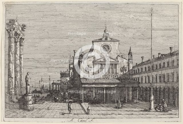 Imaginary View of S. Giacomo di Rialto, c. 1735/1746. Creator: Canaletto.