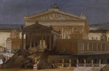 Imaginary view of the Temple of Jupiter Capitolinus, Rome, c1810-1860. Creator: Charles Robert Cockerell