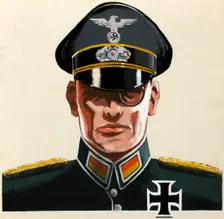 Imagined German Intelligence Officer thanks British Forces for giving..., between 1939 and 1946. Creators: Unknown, Central Office of Information