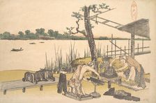 Imadogawa, ca. 1801-4. Creator: Hokusai