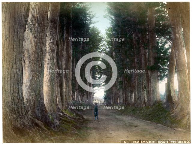 Imaichi Road at Nikko, Japan, early 20th century(?). Artist: Unknown