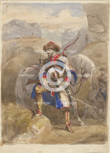 Imam Shamil (1797-1871), 1854. Artist: Anonymous  