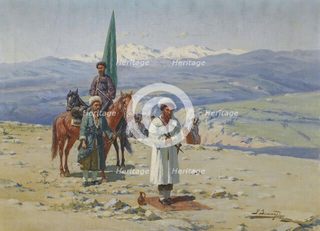Imam Shamil in the Caucasus. Artist: Sommer, Richard Karl (1866-1939)