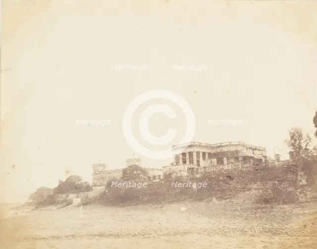 Imambara and Collectors House on the Ganges, Hooghly, 1850s. Creator: Unknown.