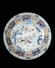 Imari dish, Japan, early 18th century. Creator: Unknown