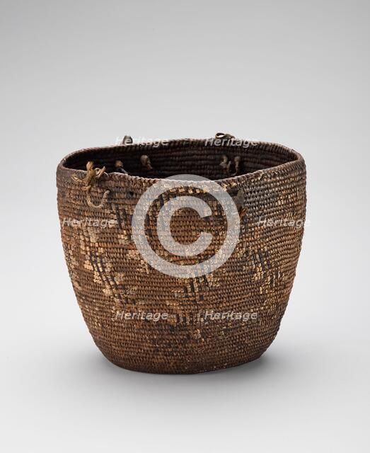 Imbricated basket, 1870-1920. Creator: Unknown.