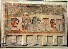 Imenyseneb Monument, chief of the expeditions of the Pharaoh with figures and magical shortcuts f…