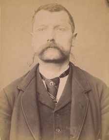 Imhof. Louis, Alfred. 37 ans, né à Mex (Suisse). Journalier. Anarchiste. 1/3/94., 1894. Creator: Alphonse Bertillon