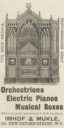 Imhof & Mukle Orchestrions, 1893