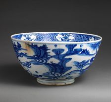 Imitation Blue-and-white Bowl, Iran, 17th century. Creator: Unknown